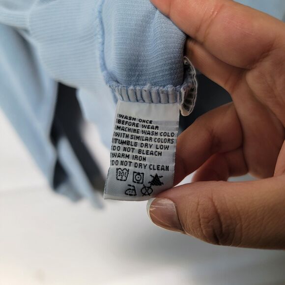 TOMMY BAHAMA Relax Light Blue 100% Cotton Sweatshirt Zip-Up Pullover Men’s Sz L - Picture 5 of 11